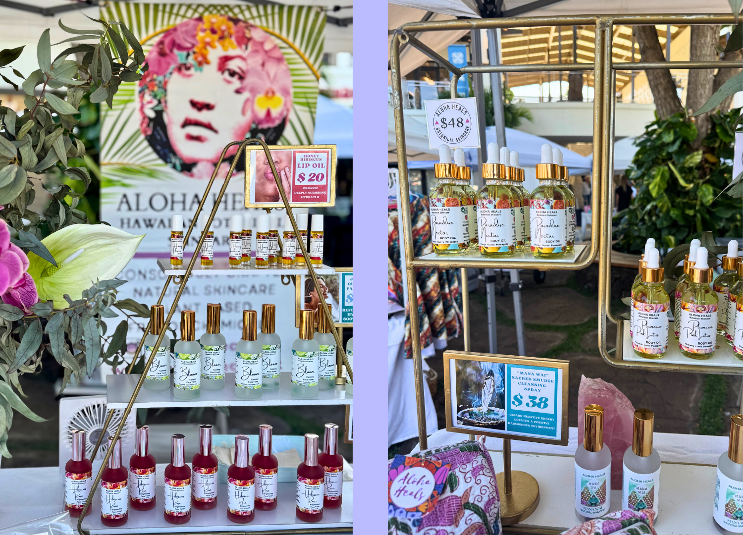 Amy's booth at the Wailea Village craft market.